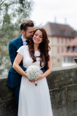Verliebtes Brautpaar in Bamberg Julia reif Fotografie