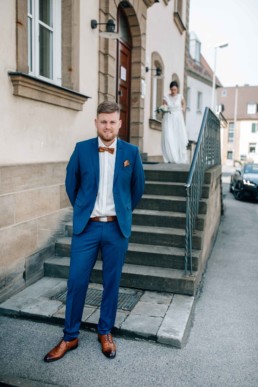 First Look in Bamberg, fotografiert von Hochzeitsfotografin Julia Reif